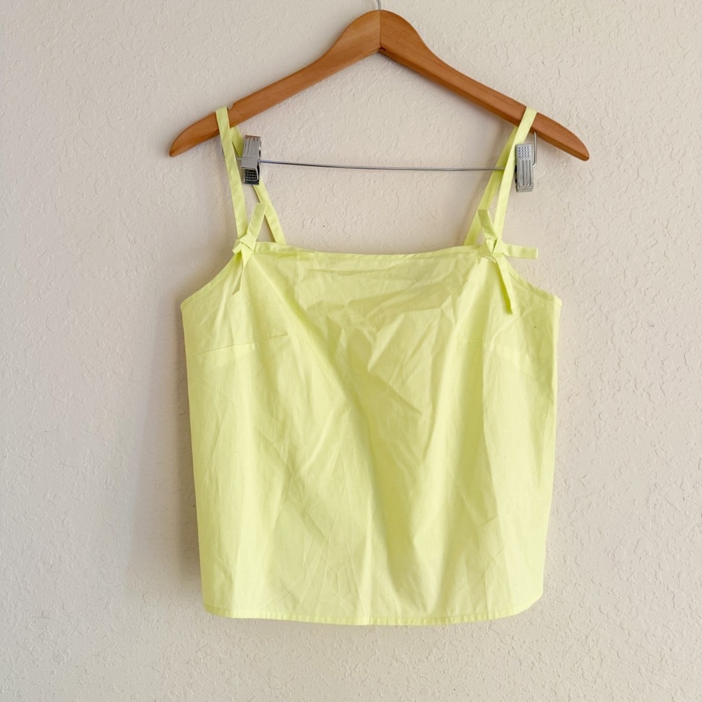 J. Crew Bow Strap Cotton Poplin Tank Top SIze Small